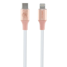 Guess Ebossed Logo USB-C / žaibo laidas, 1,5 m greitas įkrovimas – rožinė