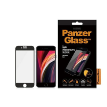 PanzerGlass E2E Super+ grūdintas stiklas, skirtas iPhone 6 / 6s / 7 / 8 / SE 2020 / SE 2022 - su juodu rėmeliu