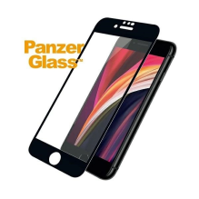 PanzerGlass E2E Super+ grūdintas stiklas, skirtas iPhone 6 / 6s / 7 / 8 / SE 2020 / SE 2022 - su juodu rėmeliu