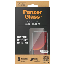 PanzerGlass Ultra-Wide Fit antibakterinis grūdintas stiklas, skirtas Xiaomi 13T / 13T Pro – su juodu rėmeliu