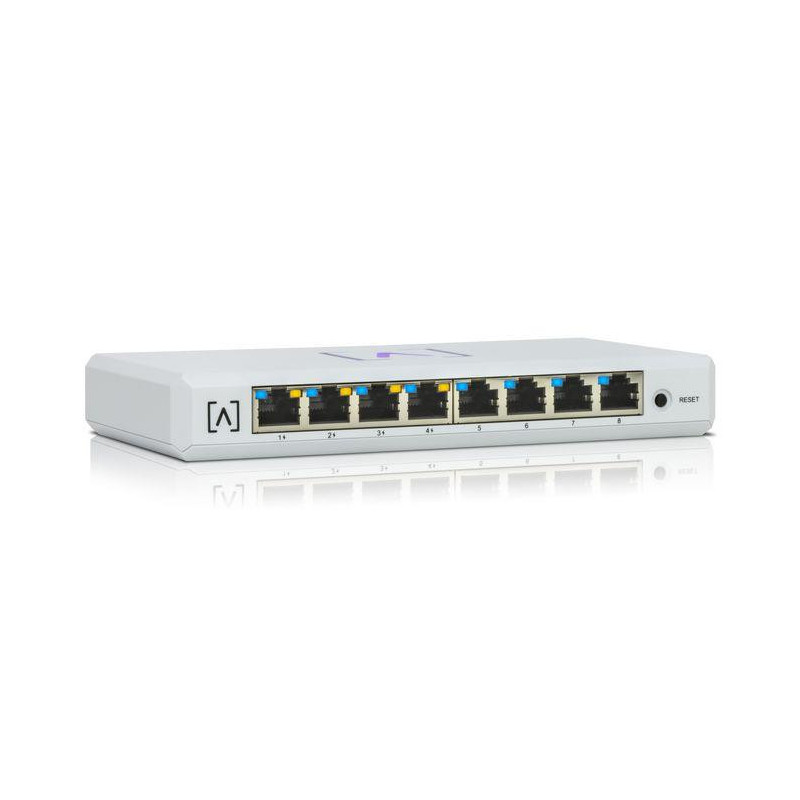 Switch, ALTA LABS, S8-POE, Desktop / pedestal, Rack, PoE+ ports 4, 60 Watts, S8-POE