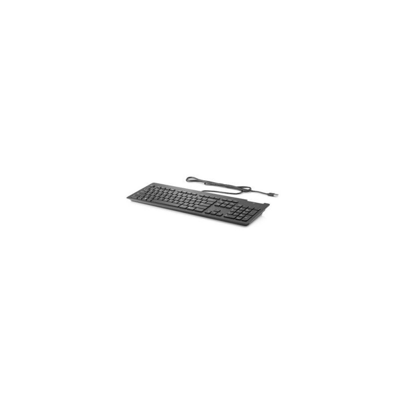 HP HP Slim USB Wired Keyboard - Smartcard - Black - EST