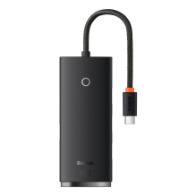 „Baseus Lite“ serijos HUB adapteris USB Type C – 4x USB 3.0 25cm juodas (WKQX030301)