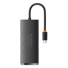 „Baseus Lite“ serijos HUB adapteris USB Type C – 4x USB 3.0 25cm juodas (WKQX030301)