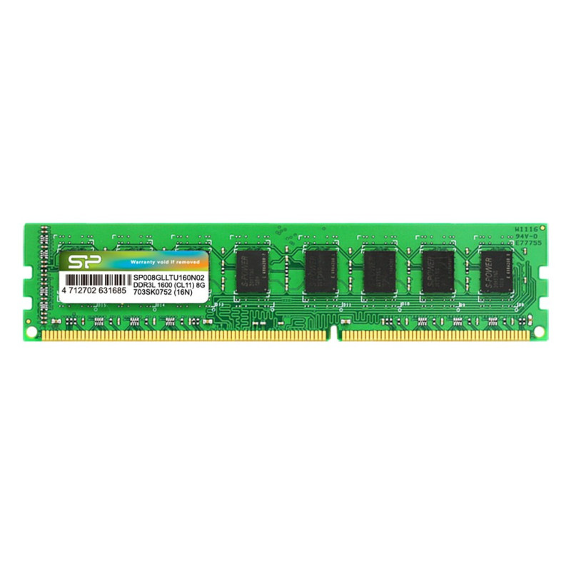 Silicon Power SP008GLLTU160N02 atminties modulis 8 GB 1 x 8 GB DDR3L 1600 MHz