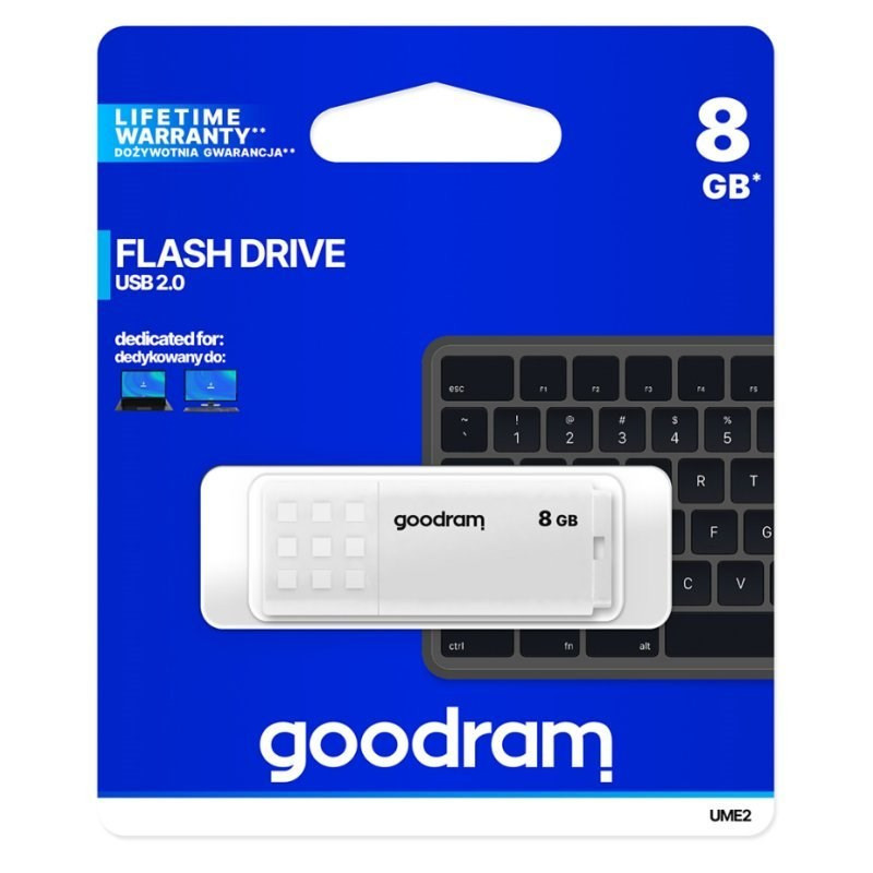 Goodram USB atmintinė UME2 8 GB USB Type-A 2.0 Balta