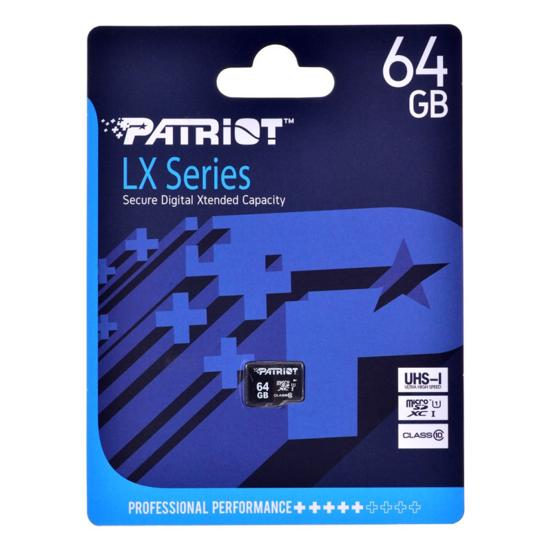 Patriot Memory PSF64GMDC10 atminties kortelė 64 GB MicroSDXC UHS-I Class 10