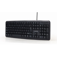 Gembird KB-U-103-RU klaviatūra Office USB QWERTY Anglų, Rusų Juoda