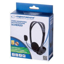 Esperanza EH102 headphones / headset Wired Head-band Calls / Music Black