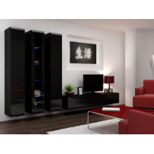 Cama TV Stand VIGO '180' 30 / 180 / 40 black / black gloss