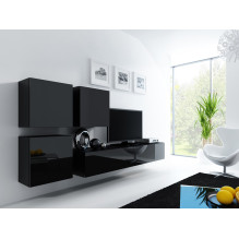 Cama TV Stand VIGO '180' 30 / 180 / 40 black / black gloss