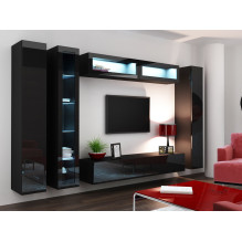 Cama TV Stand VIGO '180' 30 / 180 / 40 black / black gloss