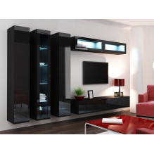 Cama TV Stand VIGO '180' 30 / 180 / 40 black / black gloss