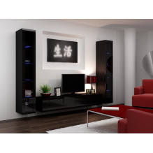 Cama TV Stand VIGO '180' 30 / 180 / 40 black / black gloss