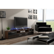 Cama TV stand EVORA 200 plum tree / black gloss