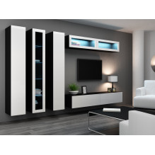 Cama TV Stand VIGO '180' 30 / 180 / 40 black / white gloss