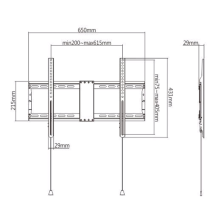 Gembird WM-80F-01 TV mount 2.03 m (80&quot;) Black