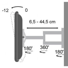 Techly 19-37&quot; Wall Bracket for LED LCD TV Tilt 3 Joints Black&quot; ICA-LCD 2903