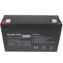 Green Cell AGM baterija 6V 12Ah – Baterija – 12 000 mAh sandari švino rūgštis (VRLA)