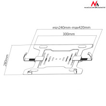 Maclean MC-764 - Laptop stand, monitor, suitable for spring-loaded grip