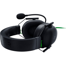 „Razer Blackshark V2 X“ laisvų rankų įranga su laidine ausine žaidimams, juoda, žalia