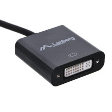 Lanberg AD-0007-BK vaizdo kabelio adapteris 0,1 m DisplayPort DVI-D Black