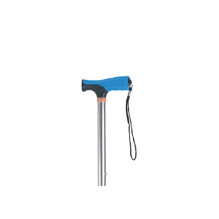 Walking stick - quadruped with soft grip - blue AR-017