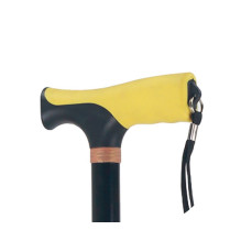 Walking stick - quadruped with soft grip - yellow AR-017