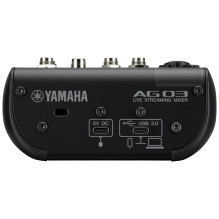 Yamaha AG03 MK2 - 3 kanalų tiesioginės transliacijos maišytuvas su USB garso sąsaja, juodas