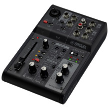 Yamaha AG03 MK2 - 3-channel live streaming mixer with USB audio interface, black