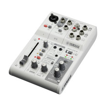 Yamaha AG03 MK2 - 3-channel live streaming mixer with USB audio interface, white