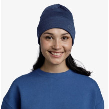 gorro BUFF MERINO HEAVYWEIGHT BEANIE SOLID NIGHT BLUE