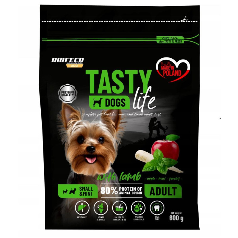 BIOFEED Tasty Life Adult Small Lamb - dry dog food - 600g