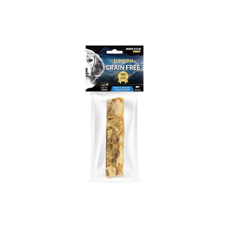 BIOFEED Euphoria Grain Free Bar with tripe and beef penis - dog treat - 12cm