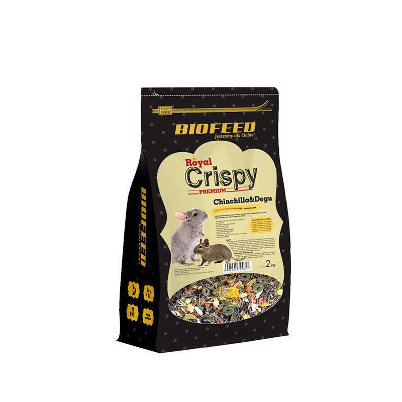 BIOFEED Royal Crispy Premium Chinchilla&amp;Degu - food for chinchillas and degu - 2kg