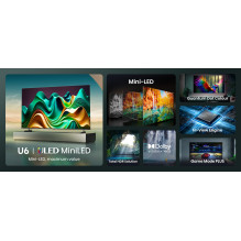 Hisense 65U6NQ televizorius 165,1 cm (65 colių) 4K Ultra HD Smart TV Wi-Fi pilka 600 cd / m²