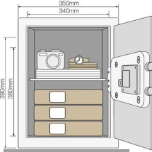 Yale YSV / 390 / DB2 Office Safe 40 l Steel Black