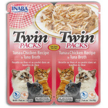 INABA CAT Twin Tuna with Chicken in Broth - cat treat - 2x40g