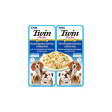 INABA Dog Twin Chicken with Vegetables and Cheese in Broth - dog treat - 2x40g