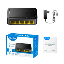 Cudy FS105D network switch Fast Ethernet (10 / 100) Black