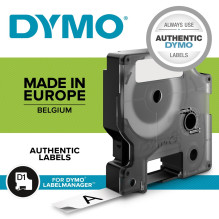 DYMO D1 Standartinis – juodas ant balto – 12 mm