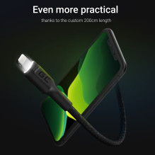 Green Cell KABGC12 lightning cable 2 m Black