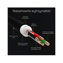 Green Cell KABGCSET05 žaibo kabelis 1,2 m Juodas