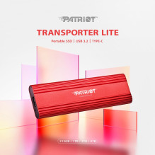 Patriot Memory Transporter Lite 2 TB USB Type-C 3.2 Gen 2 (3.1 Gen 2) Raudona