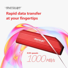 Patriot Memory Transporter Lite 2 TB USB Type-C 3.2 Gen 2 (3.1 Gen 2) Raudona