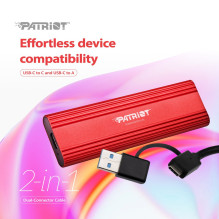 Patriot Memory Transporter Lite 2 TB USB Type-C 3.2 Gen 2 (3.1 Gen 2) Raudona