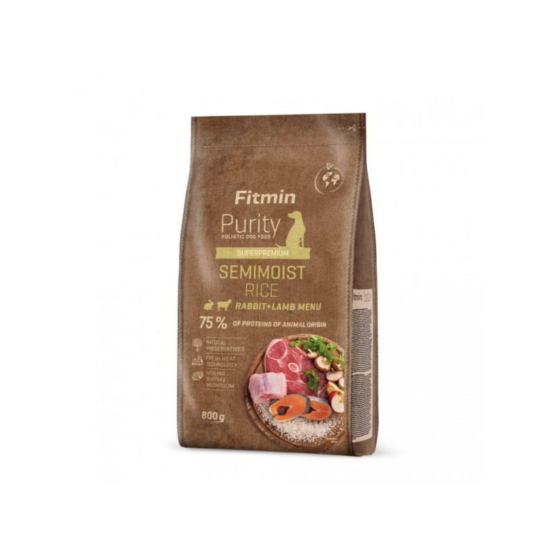 FITMIN Purity Rice Semimoist Rabbit &amp; Lamb - dry dog food - 800g