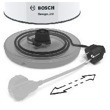 Bosch TWK3P421 electric kettle 1.7 L 2400 W Black, White