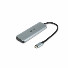 DICOTA D32061 4 viename šakotuvas USB-C 4 viename didelės spartos 10 Gbps sidabrinis