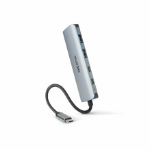 DICOTA D32061 4 viename šakotuvas USB-C 4 viename didelės spartos 10 Gbps sidabrinis